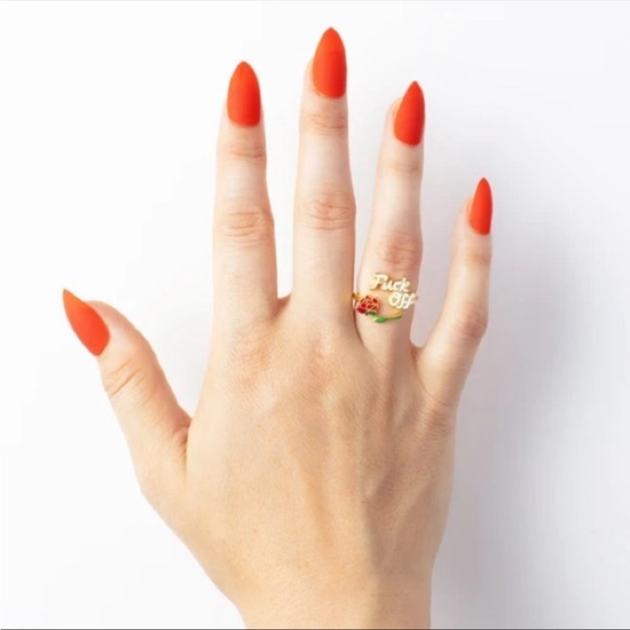 Yellow Owl Workshop Fuck Off Rose Ring - Picture 5 of 5